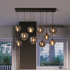 June Minimalist Bottle Glass Pendant Light Smoke Gray