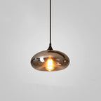 June Minimalist Bottle Glass Pendant Light Smoke Gray