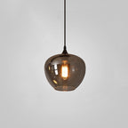 June Minimalist Bottle Glass Pendant Light Smoke Gray