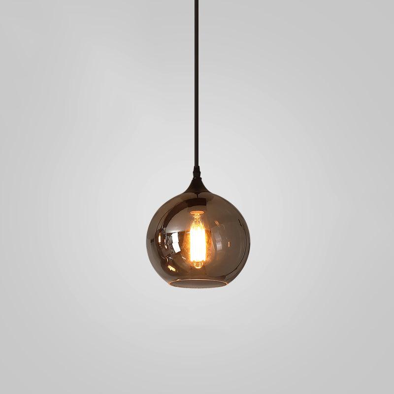 June Minimalist Bottle Glass Pendant Light Smoke Gray