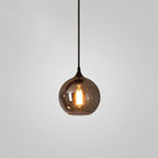 June Minimalist Bottle Glass Pendant Light Smoke Gray