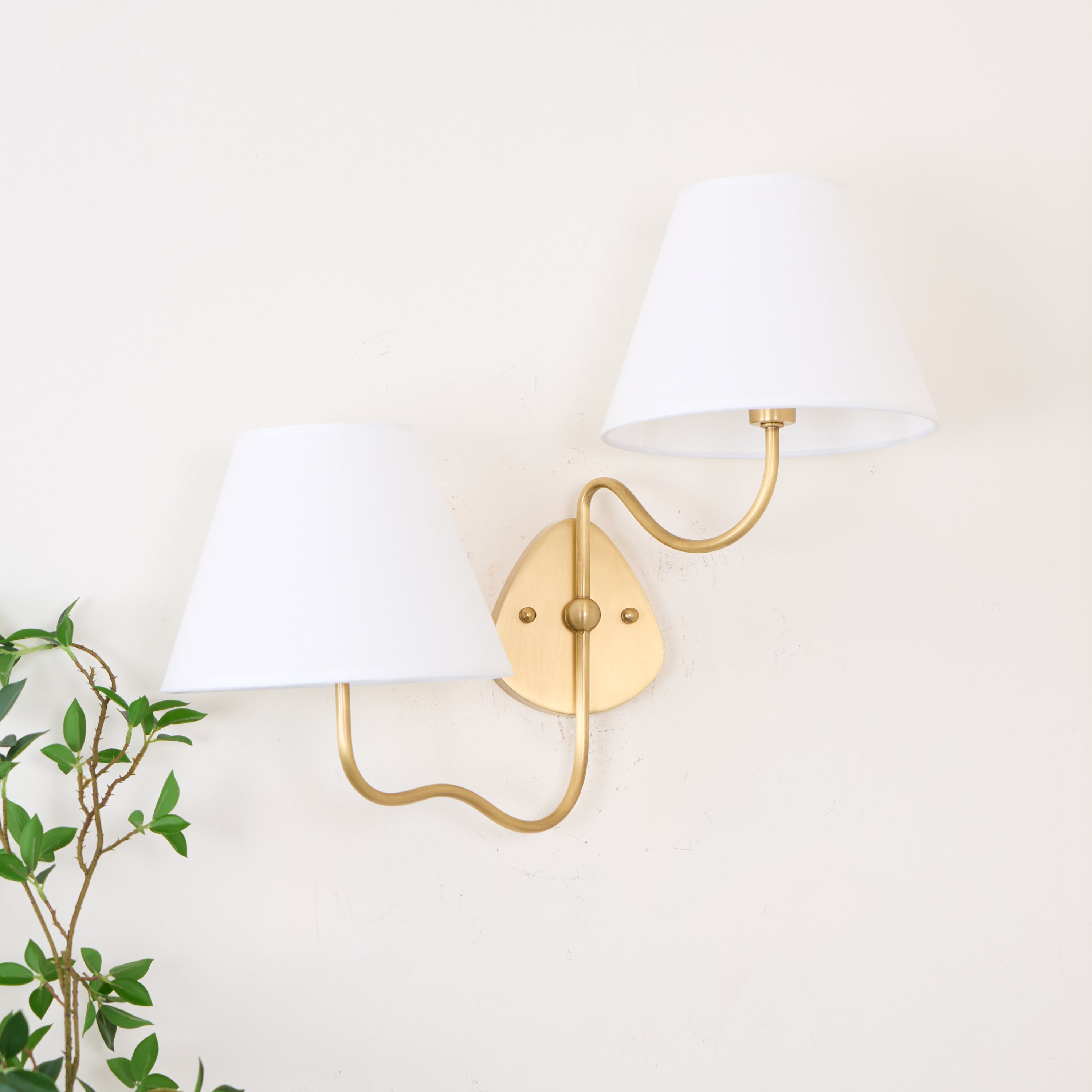 Magdalene Wall Lamp Organic Stone LED Warm Light Bedroom Living Room — Multiple Sizes and Finishes
