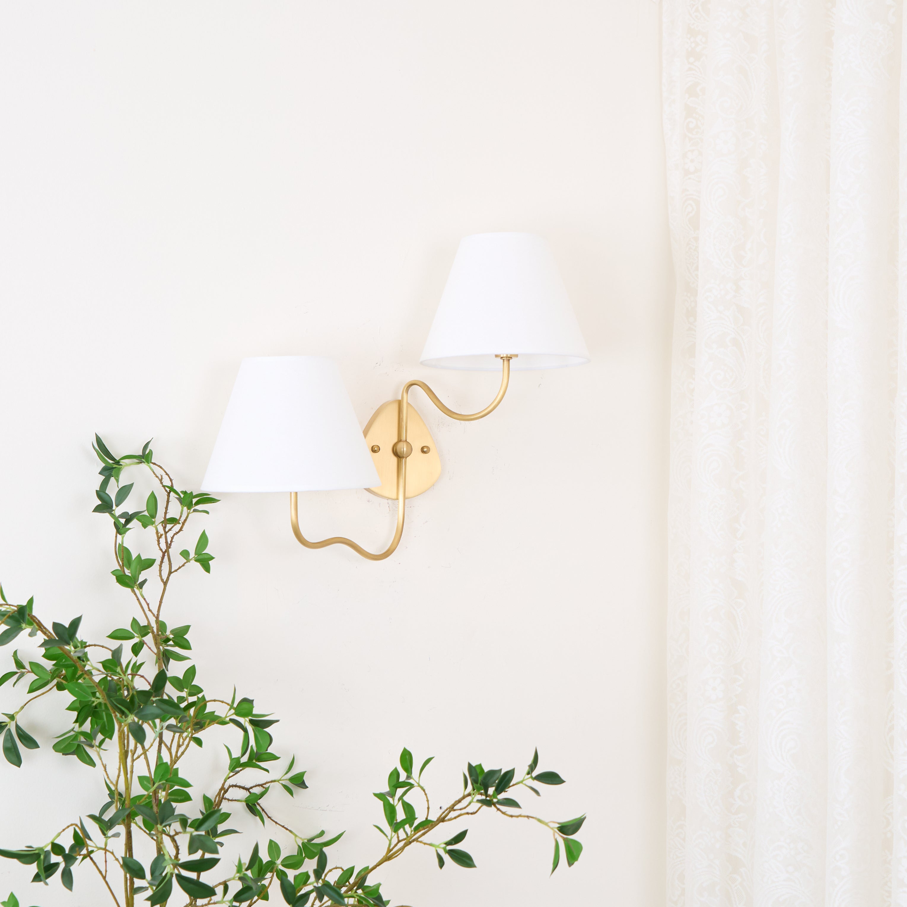 Magdalene Wall Lamp Organic Stone LED Warm Light Bedroom Living Room — Multiple Sizes and Finishes