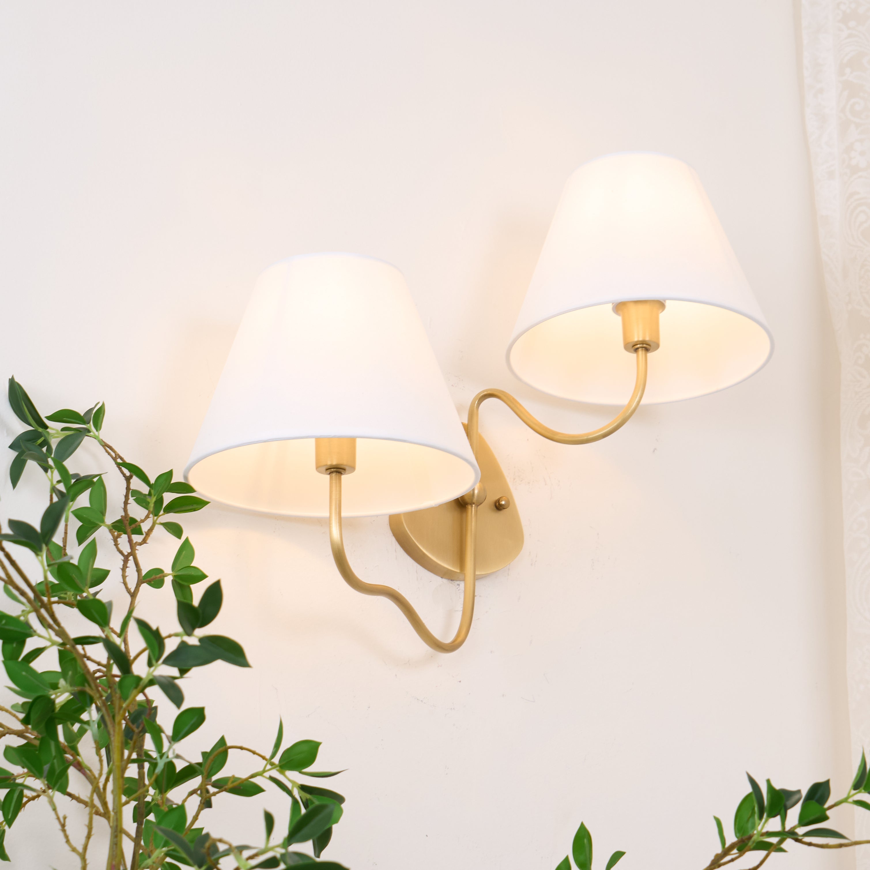 Magdalene Wall Lamp Organic Stone LED Warm Light Bedroom Living Room — Multiple Sizes and Finishes