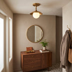 Marie Petite Flush Mount Surface Ceiling Lamp Organic Stone LED Bedroom Hallway — Multiple Finishes