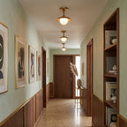 Marie Petite Flush Mount Surface Ceiling Lamp Organic Stone LED Bedroom Hallway — Multiple Finishes