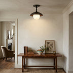 Marie Petite Flush Mount Surface Ceiling Lamp Organic Stone LED Bedroom Hallway — Multiple Finishes