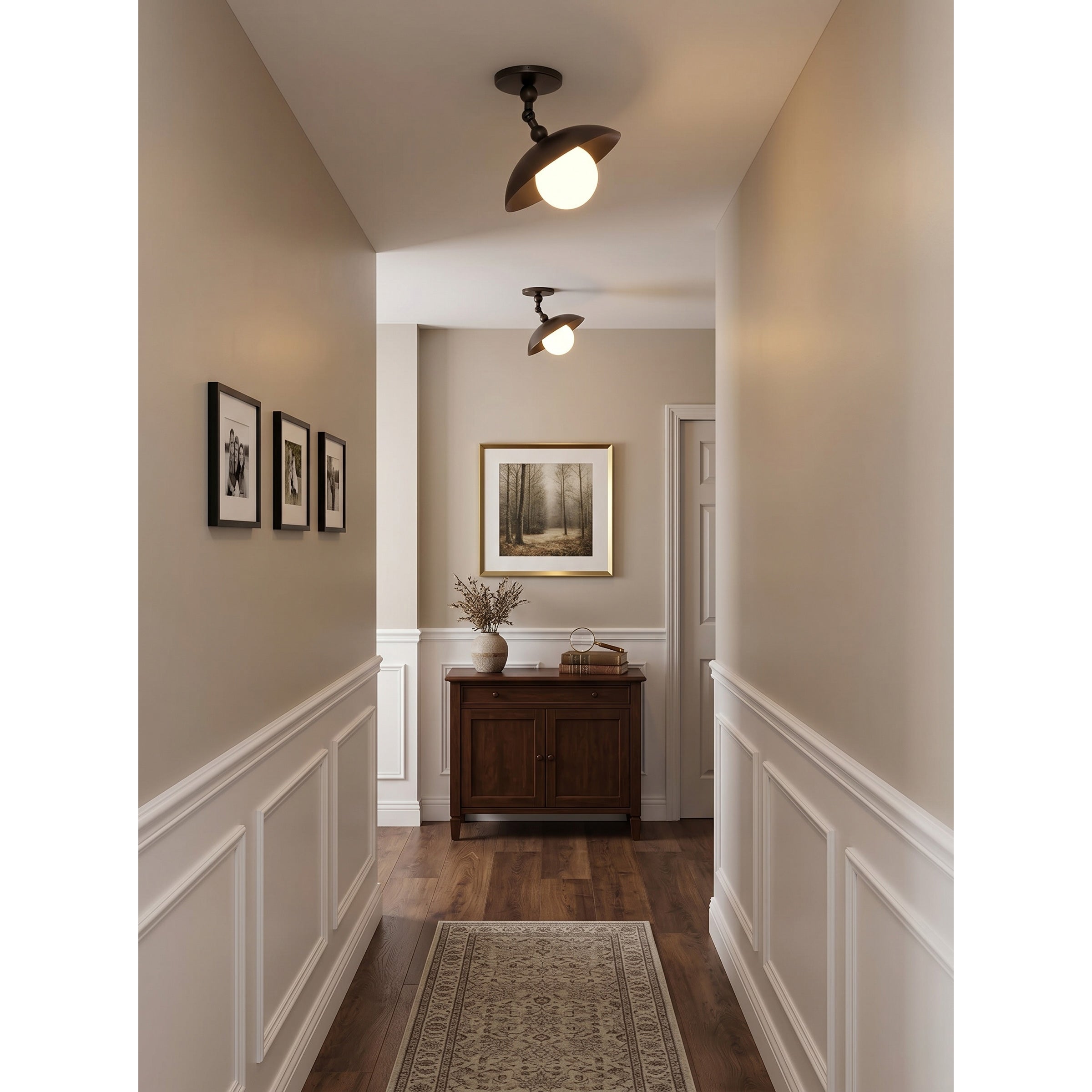 Marie Petite Flush Mount Surface Ceiling Lamp Organic Stone LED Bedroom Hallway — Multiple Finishes