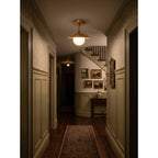 Marie Petite Flush Mount Surface Ceiling Lamp Organic Stone LED Bedroom Hallway — Multiple Finishes