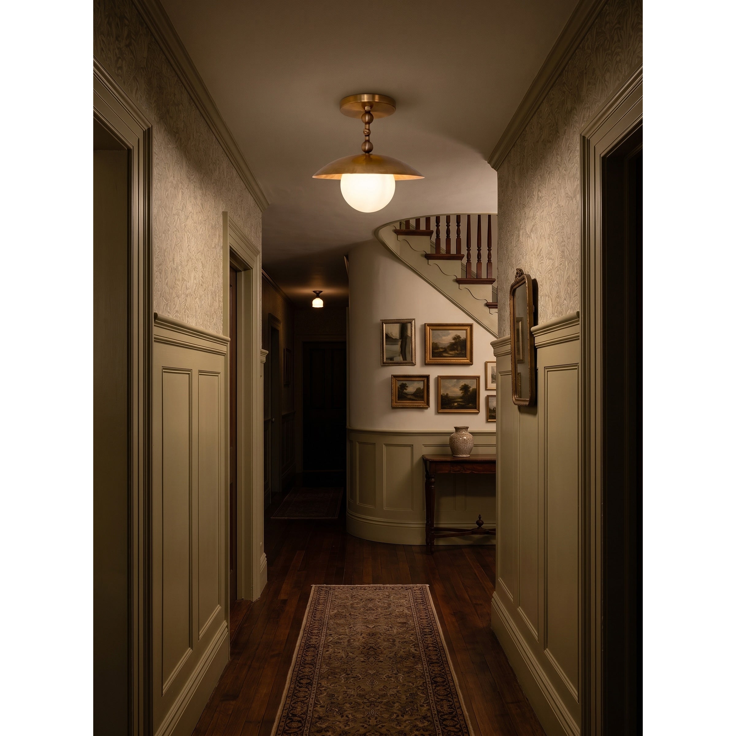 Marie Petite Flush Mount Surface Ceiling Lamp Organic Stone LED Bedroom Hallway — Multiple Finishes