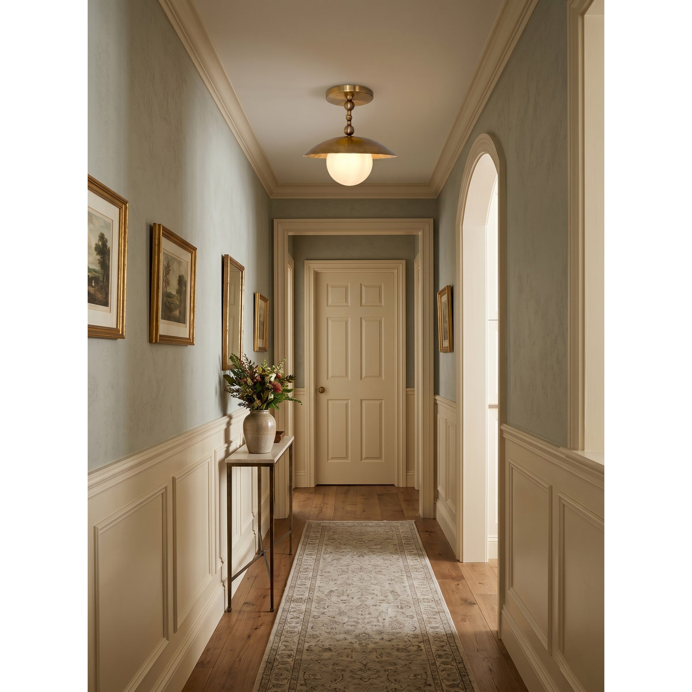 Marie Petite Flush Mount Surface Ceiling Lamp Organic Stone LED Bedroom Hallway — Multiple Finishes