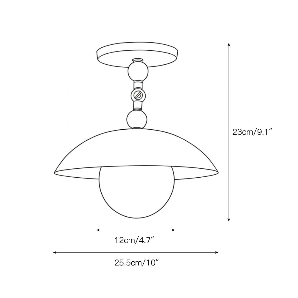 Marie Petite Flush Mount Surface Ceiling Lamp Organic Stone LED Bedroom Hallway — Multiple Finishes