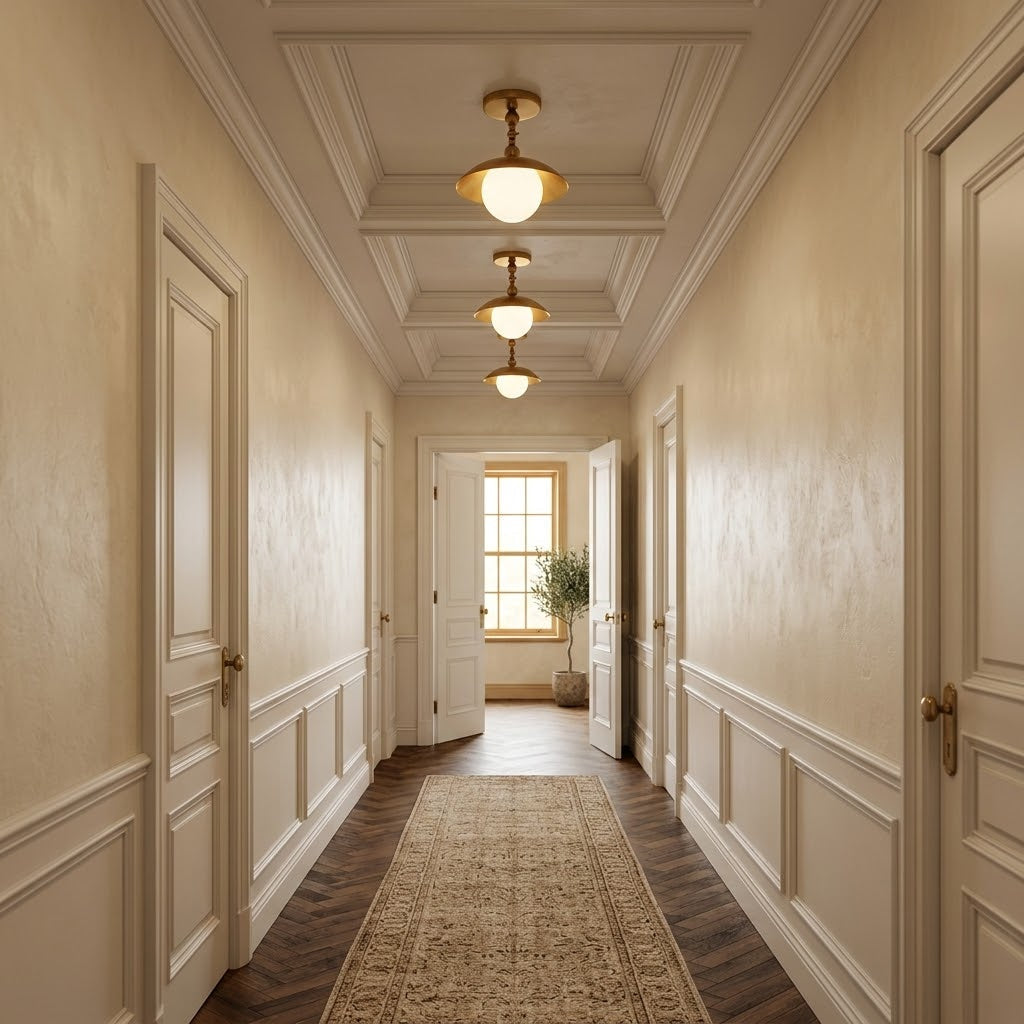 Marie Petite Flush Mount Surface Ceiling Lamp Organic Stone LED Bedroom Hallway — Multiple Finishes