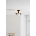 Marie Petite Flush Mount Surface Ceiling Lamp Organic Stone LED Bedroom Hallway — Multiple Finishes