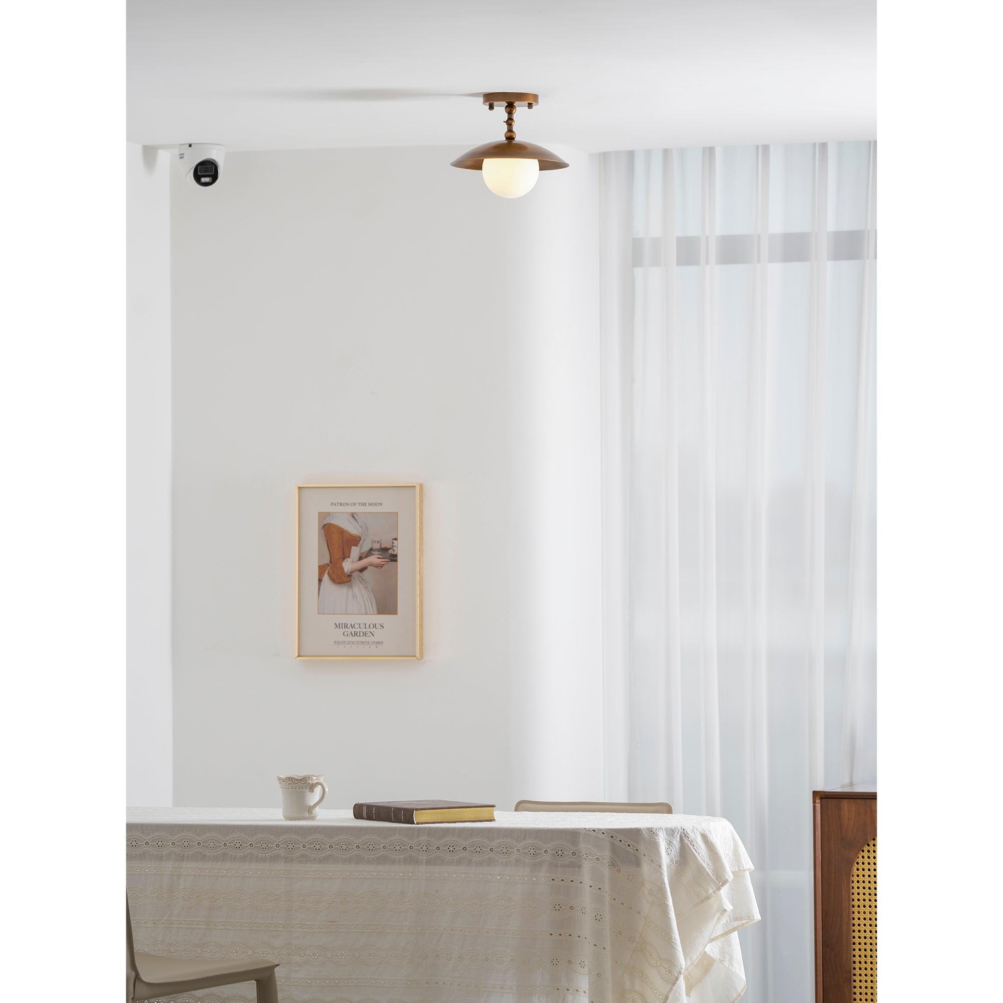 Marie Petite Flush Mount Surface Ceiling Lamp Organic Stone LED Bedroom Hallway — Multiple Finishes