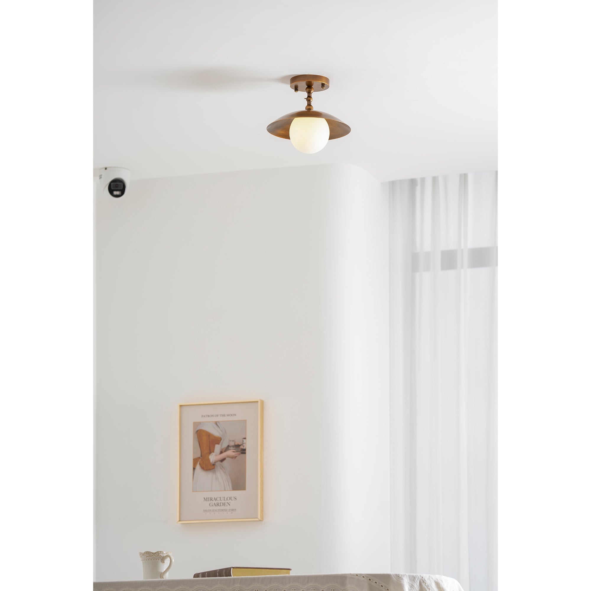 Marie Petite Flush Mount Surface Ceiling Lamp Organic Stone LED Bedroom Hallway — Multiple Finishes