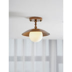 Marie Petite Flush Mount Surface Ceiling Lamp Organic Stone LED Bedroom Hallway — Multiple Finishes