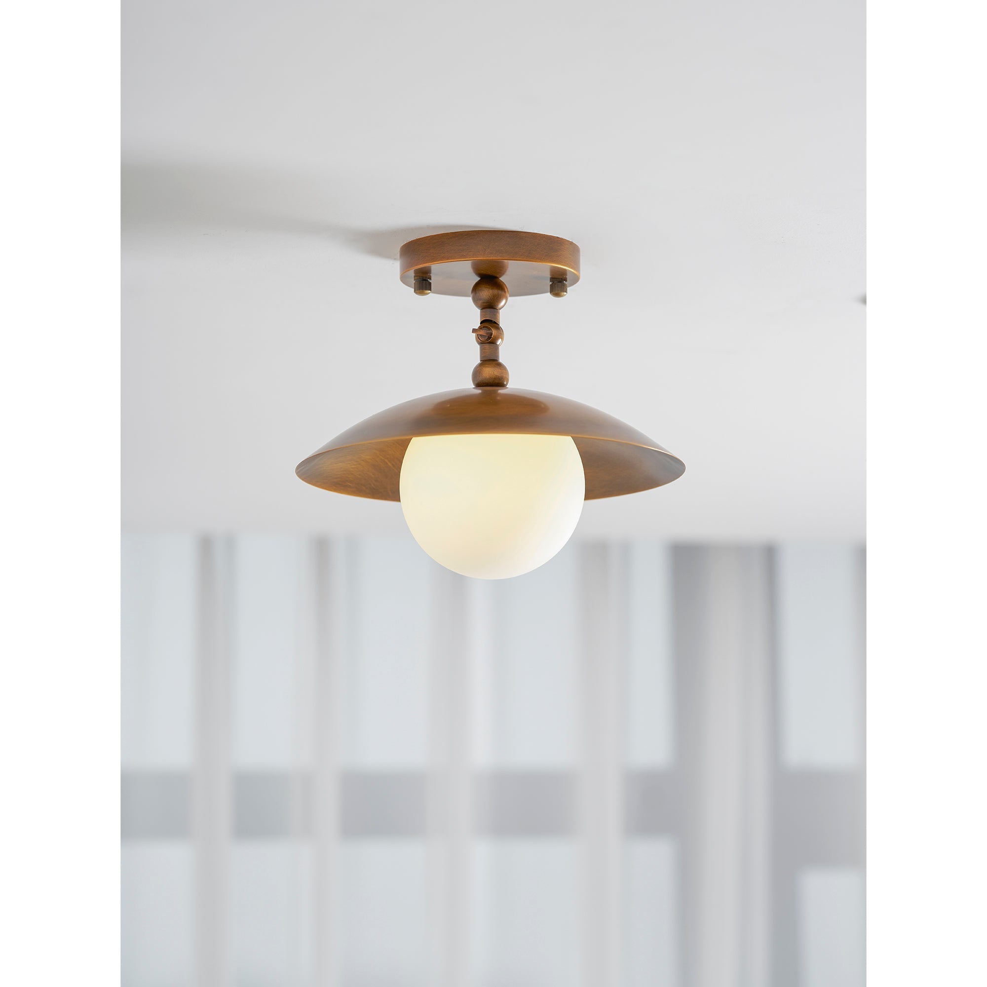 Marie Petite Flush Mount Surface Ceiling Lamp Organic Stone LED Bedroom Hallway — Multiple Finishes