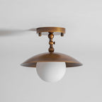Marie Petite Flush Mount Surface Ceiling Lamp Organic Stone LED Bedroom Hallway — Multiple Finishes