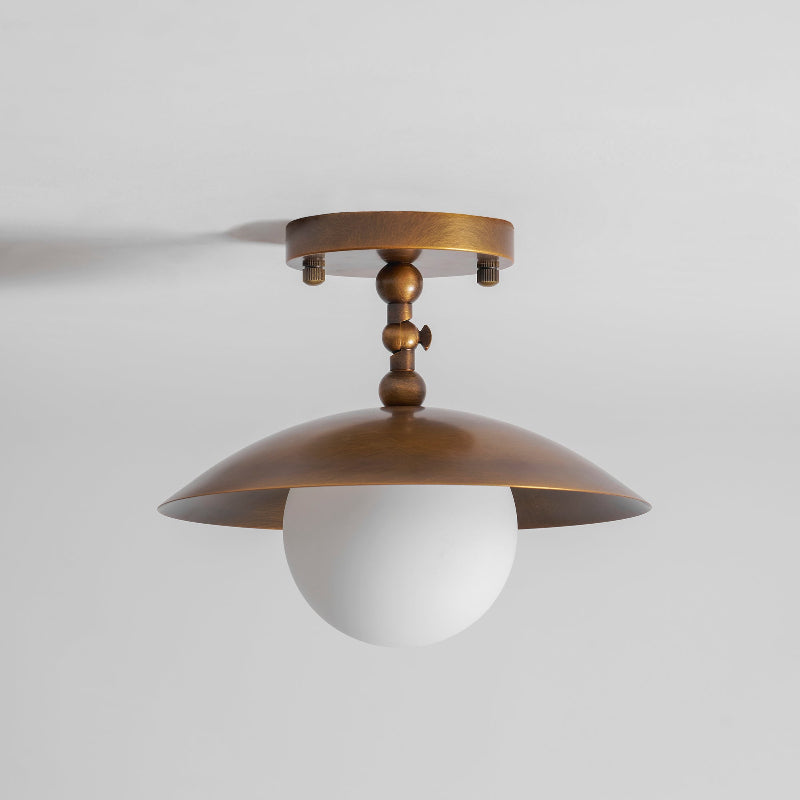 Marie Petite Flush Mount Surface Ceiling Lamp Organic Stone LED Bedroom Hallway — Multiple Finishes