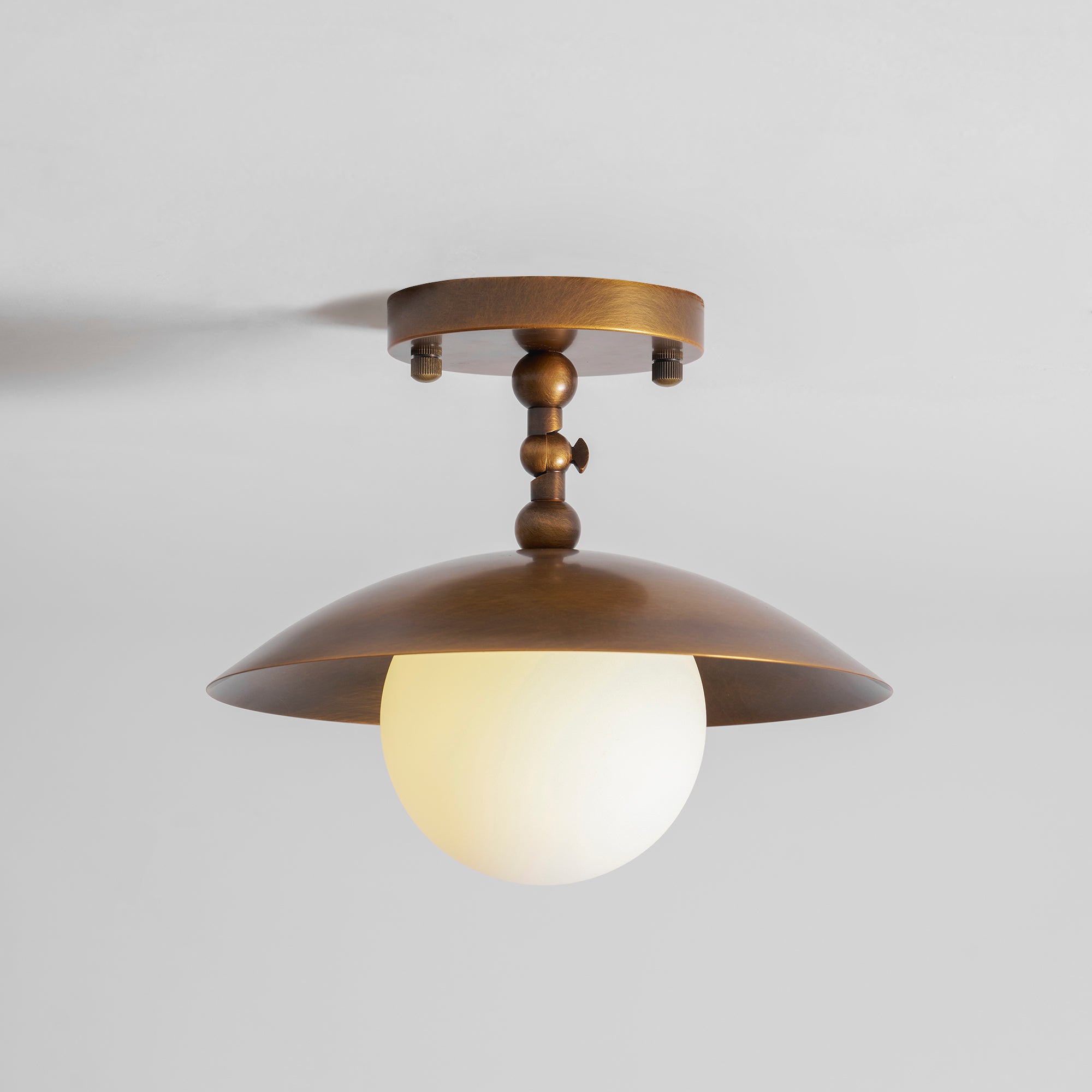 Marie Petite Flush Mount Surface Ceiling Lamp Organic Stone LED Bedroom Hallway — Multiple Finishes