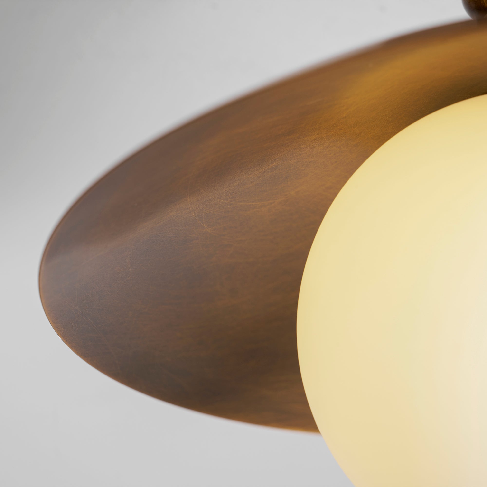 Marie Petite Flush Mount Surface Ceiling Lamp Organic Stone LED Bedroom Hallway — Multiple Finishes