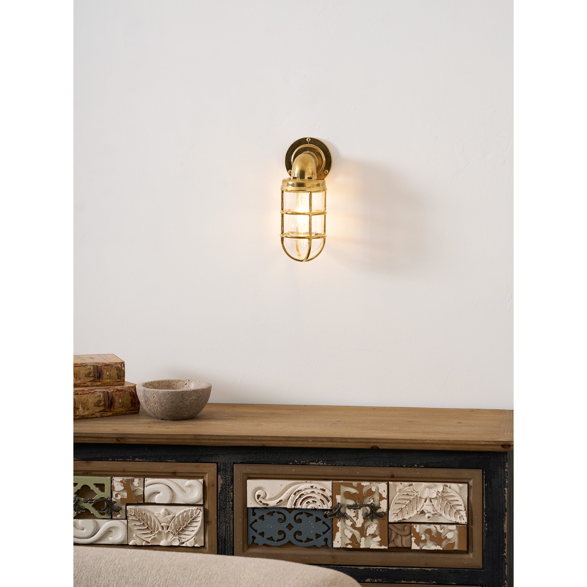 Marine Curved Wall Lamp Plaster Arc LED Warm White Modern Bedroom Living Room Hallway