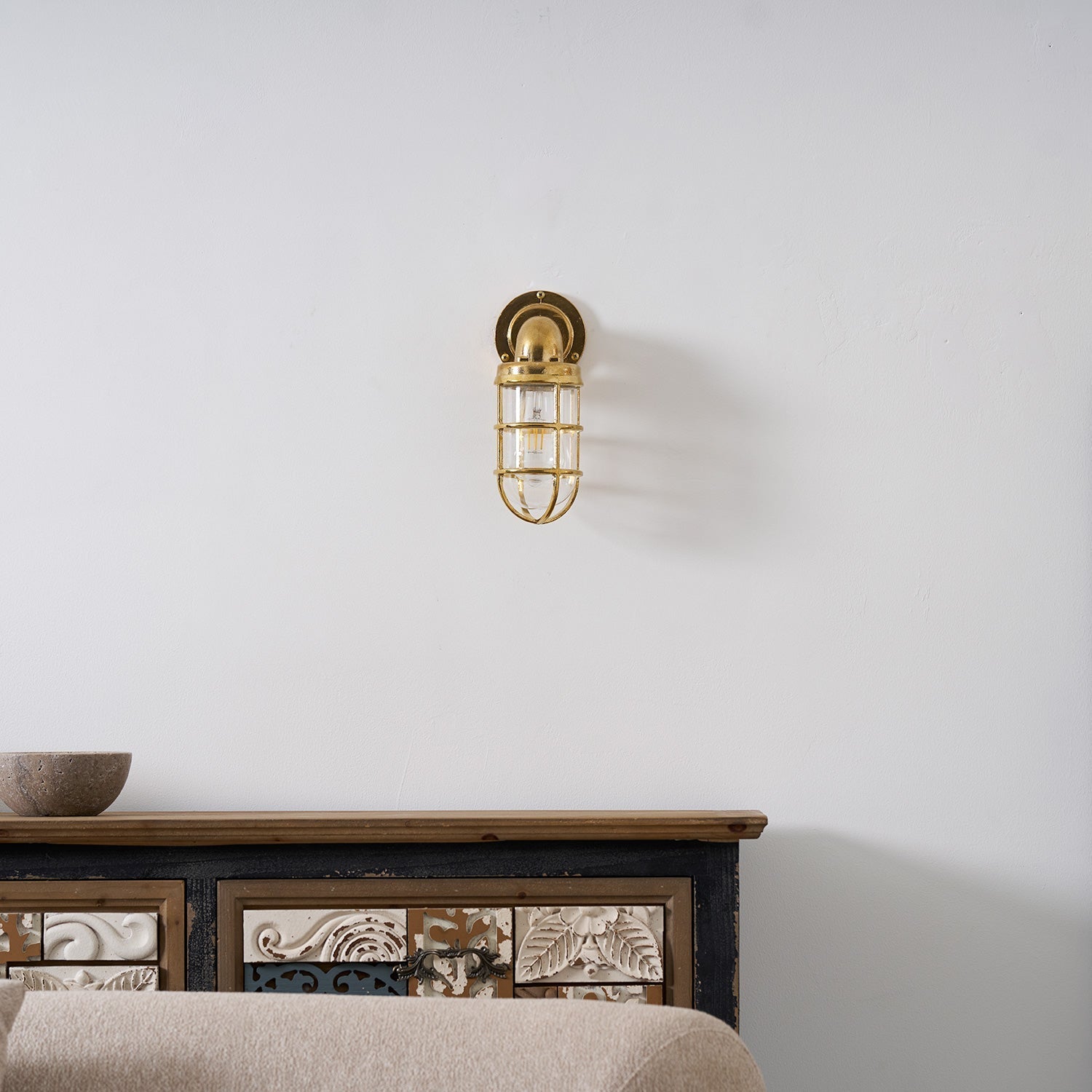 Marine Curved Wall Lamp Plaster Arc LED Warm White Modern Bedroom Living Room Hallway