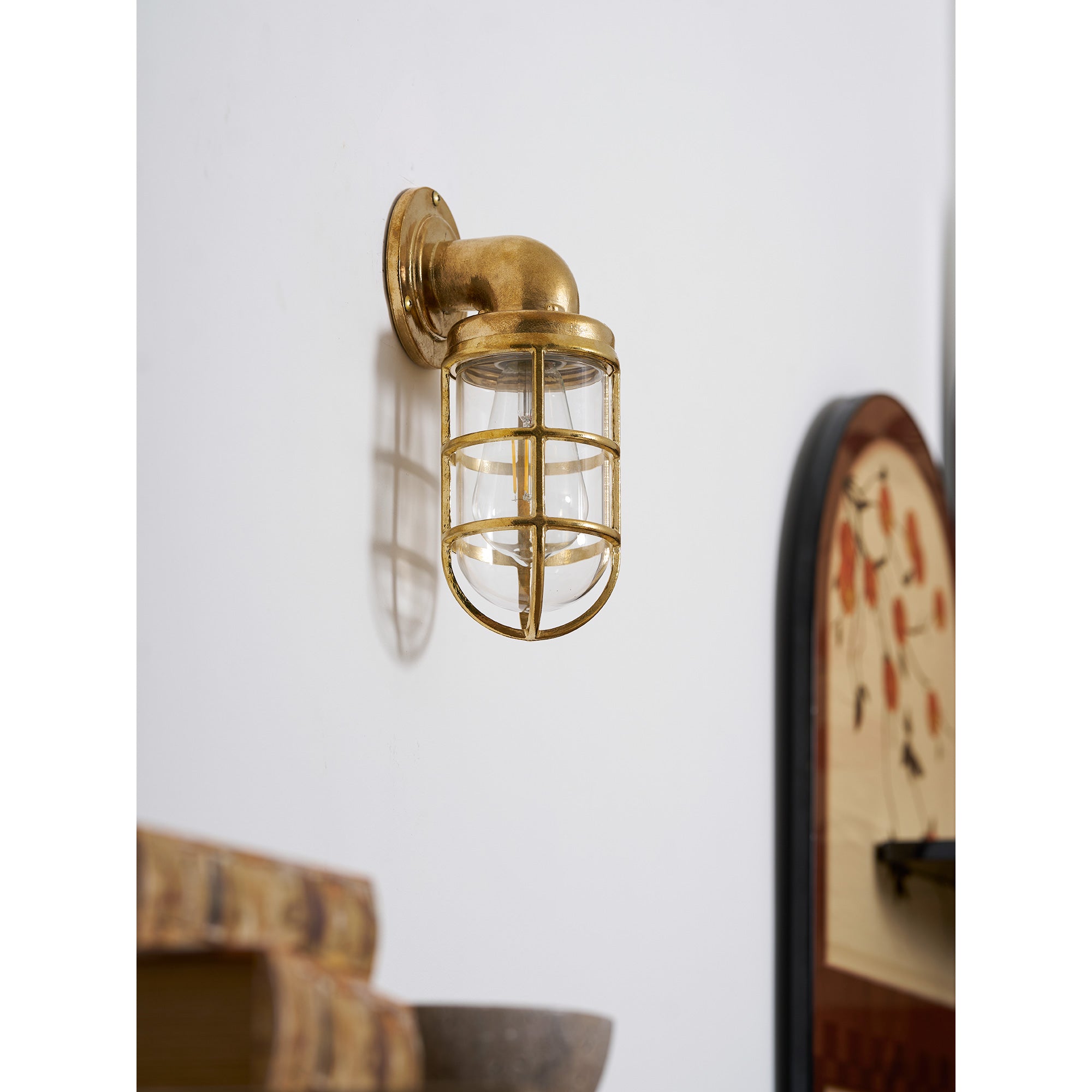 Marine Curved Wall Lamp Plaster Arc LED Warm White Modern Bedroom Living Room Hallway