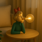 Fairy Girl Figurine LED Table Lamp Whimsical Bedside Bedroom Decor — 6 Styles