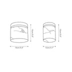 Melange Alabaster Ceiling Light Natural Stone LED Dimmable Flush Mount Bedroom Dining — 2 Sizes