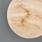 Melange Alabaster Ceiling Light Natural Stone LED Dimmable Flush Mount Bedroom Dining — 2 Sizes