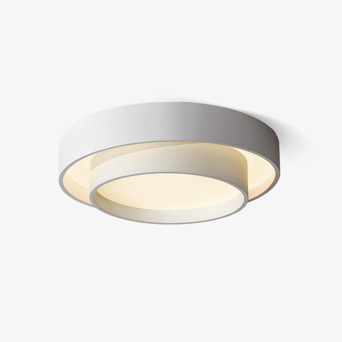 Orina Ceiling Lamp Double Ring Gray&Black&White Cylinder shape