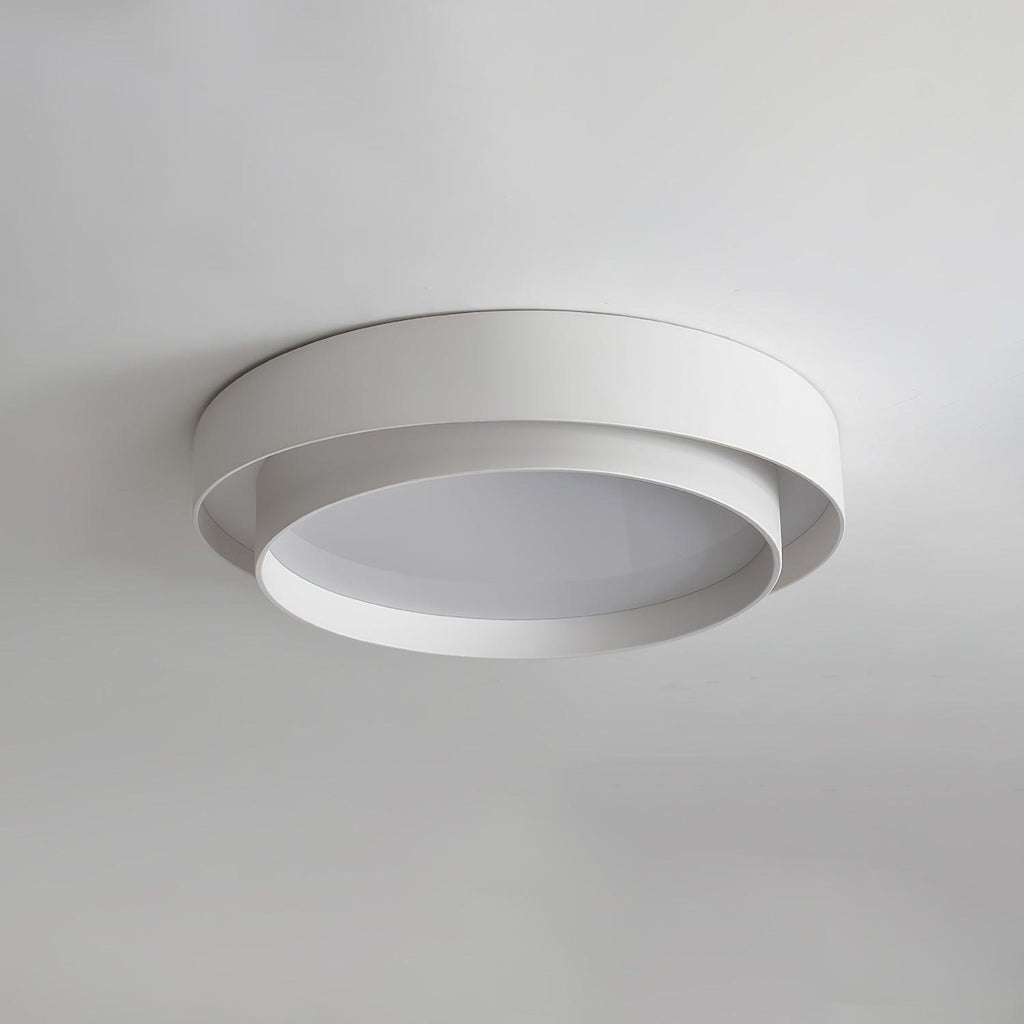Orina Ceiling Lamp Double Ring Gray&Black&White Cylinder shape