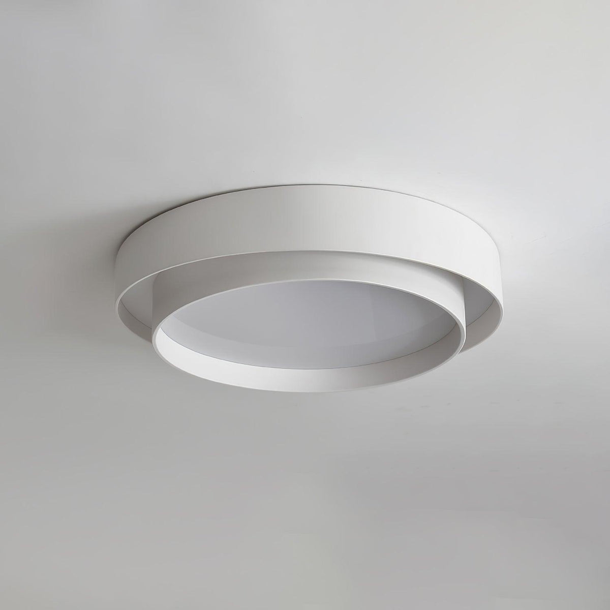 Orina Ceiling Lamp Double Ring Gray&Black&White Cylinder shape
