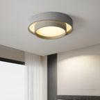 Orina Ceiling Lamp Double Ring Gray&Black&White Cylinder shape