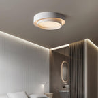 Orina Ceiling Lamp Double Ring Gray&Black&White Cylinder shape