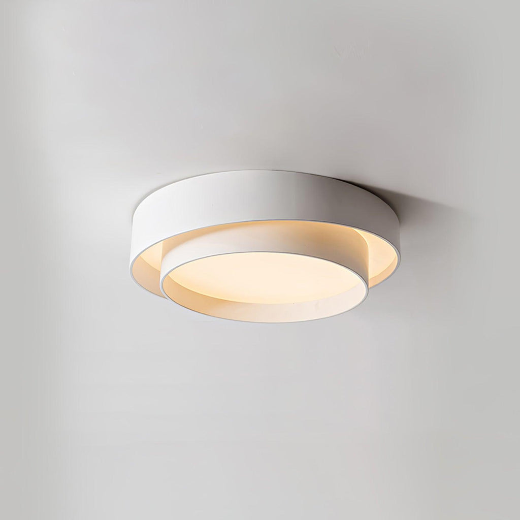 Orina Ceiling Lamp Double Ring Gray&Black&White Cylinder shape