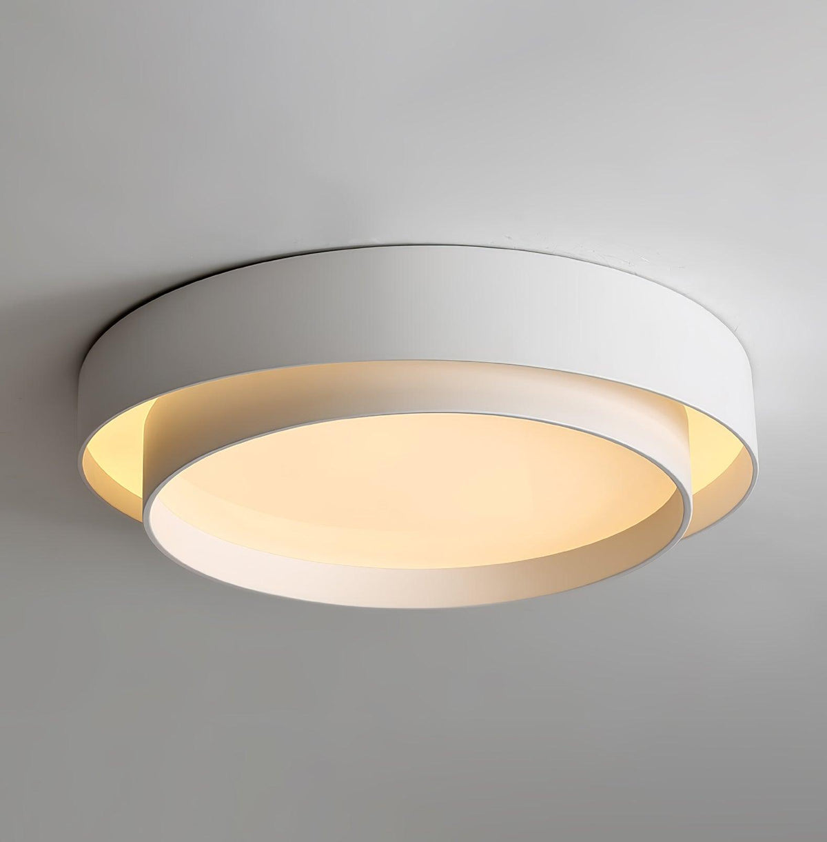 Orina Ceiling Lamp Double Ring Gray&Black&White Cylinder shape