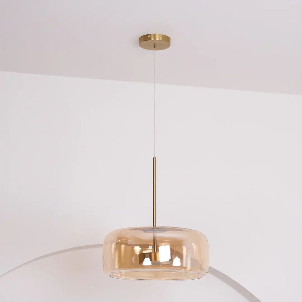 June Morden Glass Pendant Light Clear/Smoky/Amber