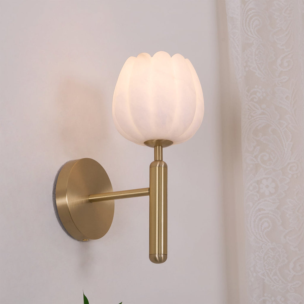 Valentina Alabaster Floral Wall Lamp