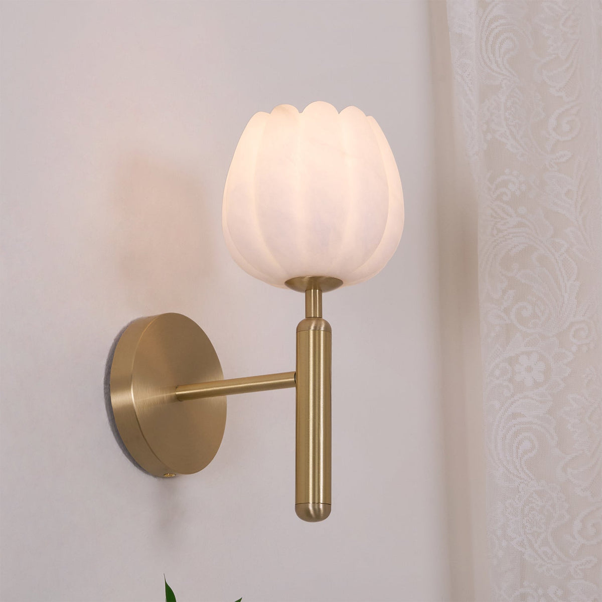 Valentina Alabaster Floral Wall Lamp