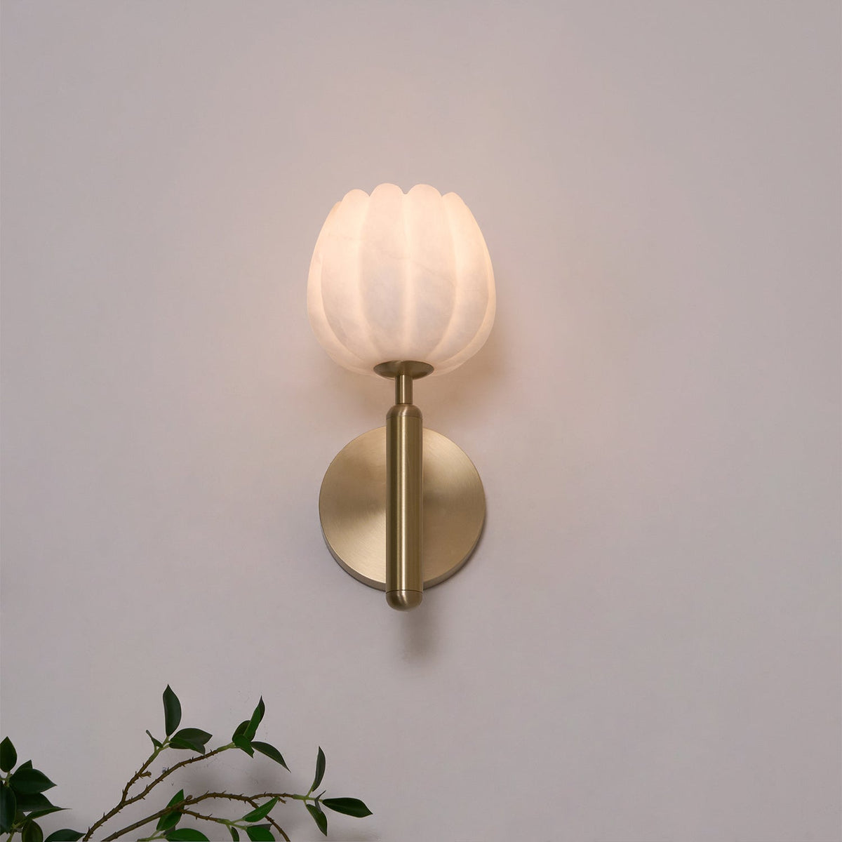 Valentina Alabaster Floral Wall Lamp