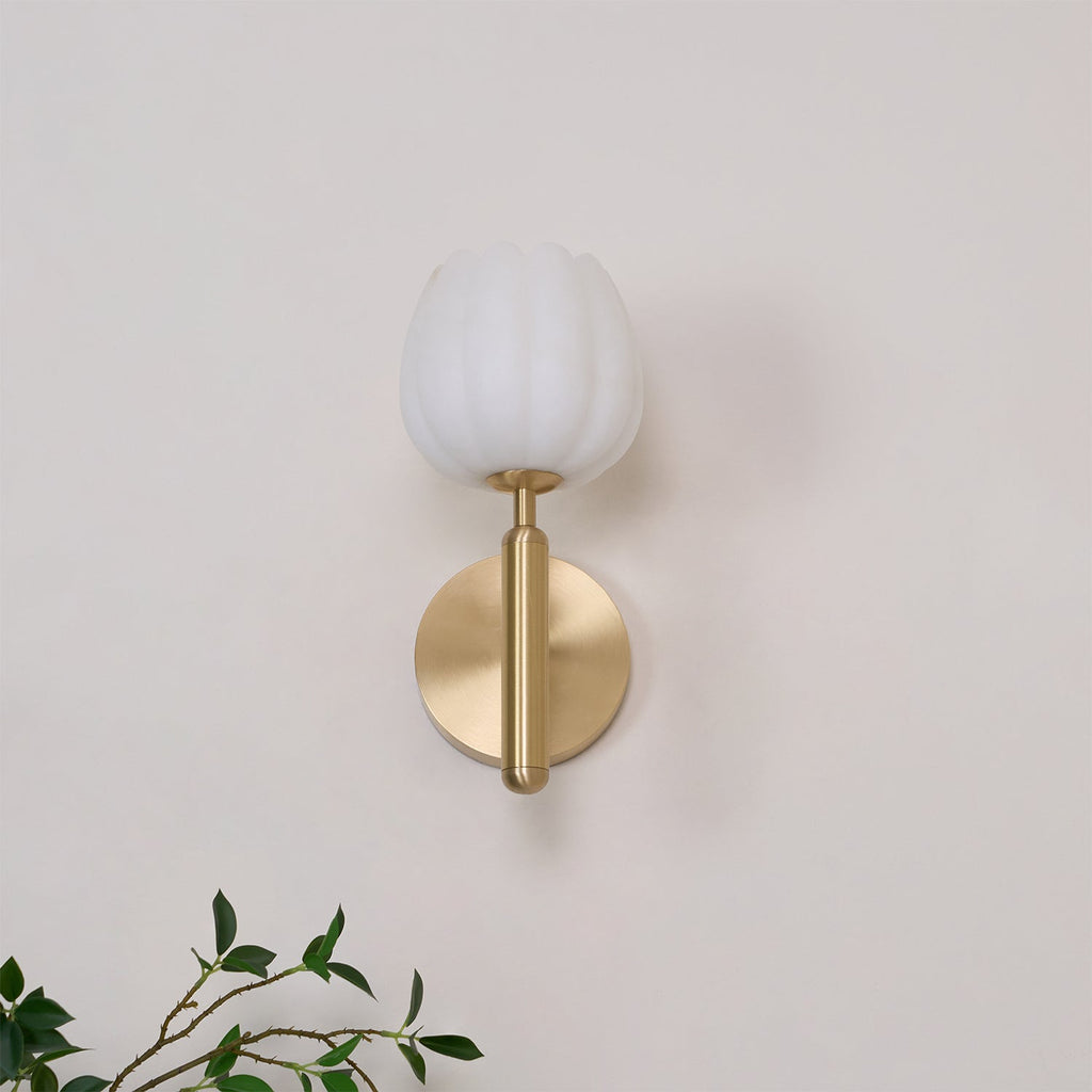 Valentina Alabaster Floral Wall Lamp