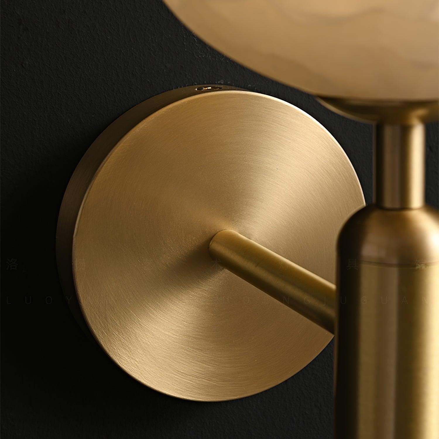 Globe Wall Lamp Brass Black Hardwired LED Bedroom Living Room Hallway — Single & Set of 2