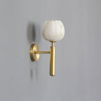 Globe Wall Lamp Brass Black Hardwired LED Bedroom Living Room Hallway — Single & Set of 2