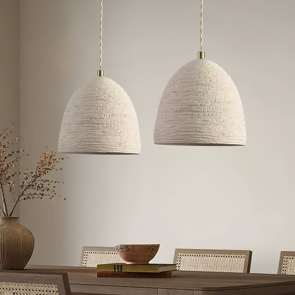 Kirae Textured Pendant Lights Cement