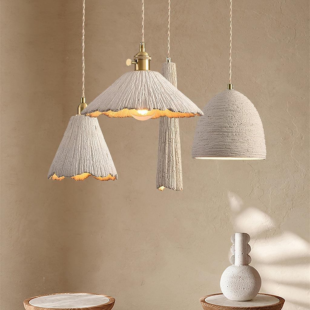 Kirae Textured Pendant Lights Cement