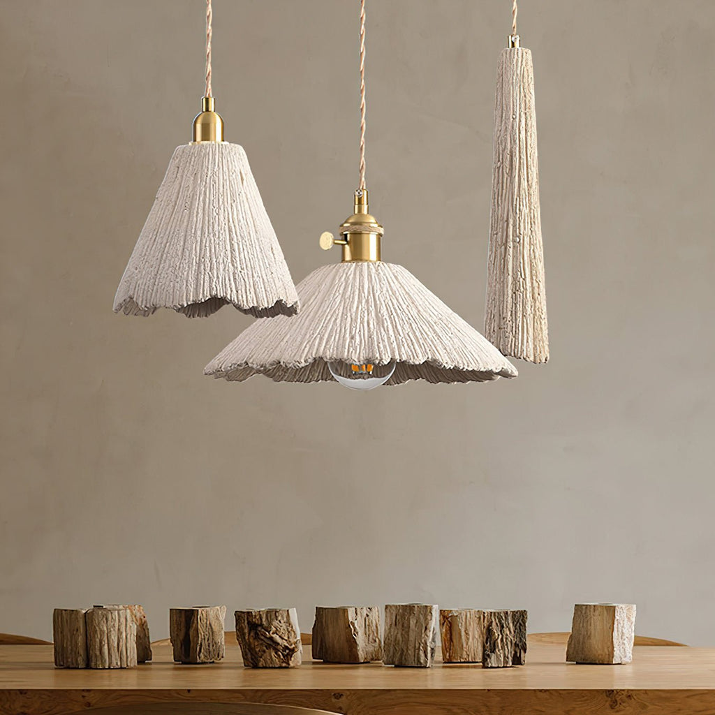 Kirae Textured Pendant Lights Cement
