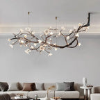 Minas Rustic Tree Branch Chandelier Dimmable Grand Dining Room Living Room Staircase — 47 to 70 Inch
